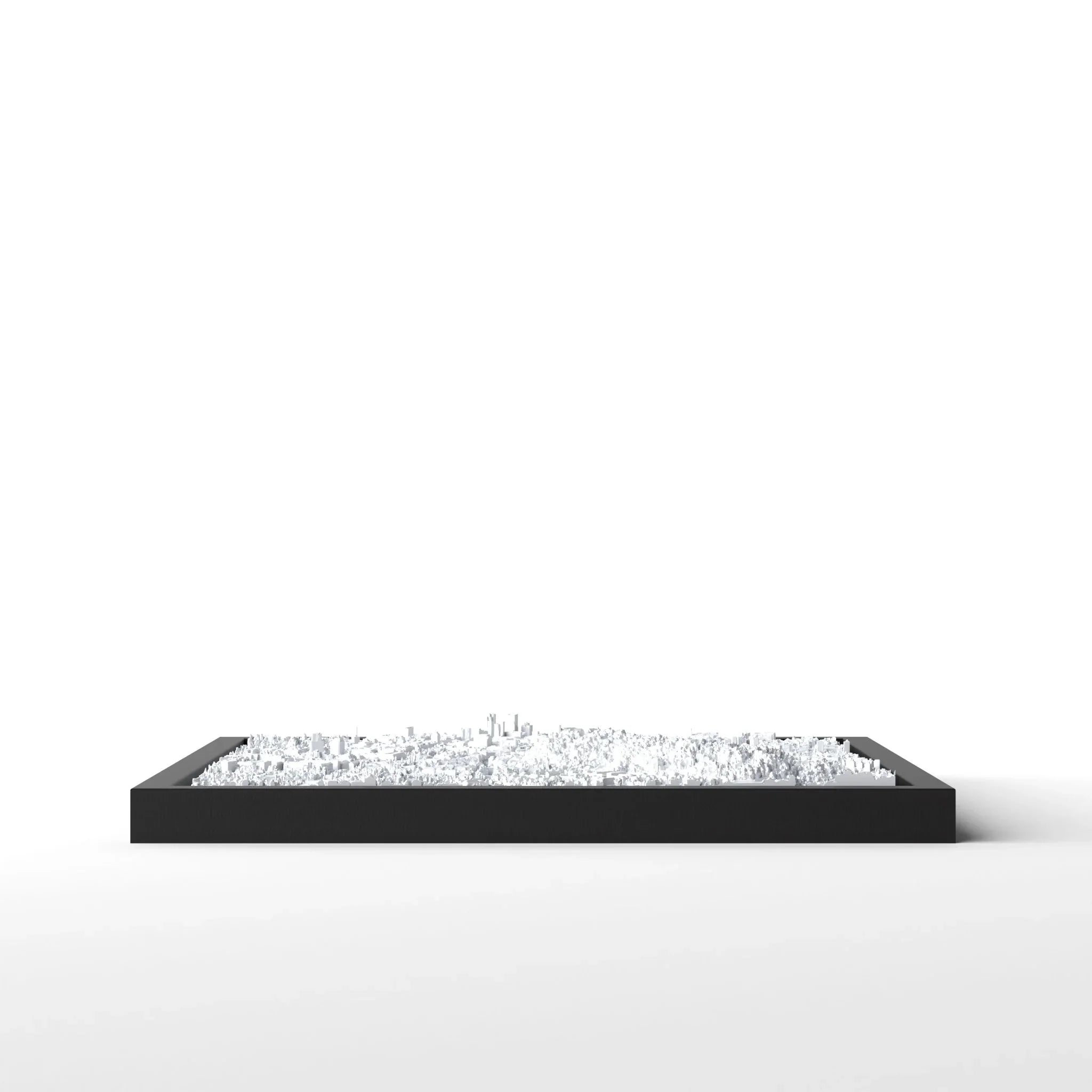 3D gedrucktes Stadtmodell Ljubljana eingerahmt für deine Wand - CraftedCity