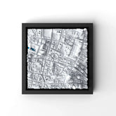 3D gedrucktes Stadtmodell London (City) eingerahmt für deine Wand - CraftedCity
