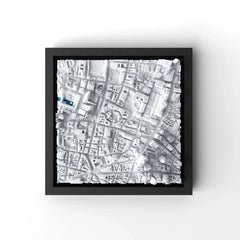 3D gedrucktes Stadtmodell London (City) eingerahmt für deine Wand - CraftedCity