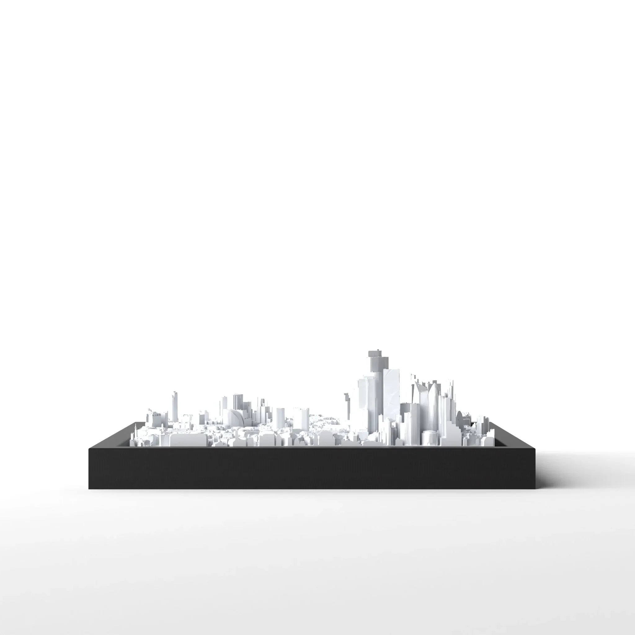 3D gedrucktes Stadtmodell London (City) eingerahmt für deine Wand - CraftedCity