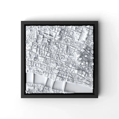 3D gedrucktes Stadtmodell London (City) eingerahmt für deine Wand - CraftedCity