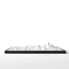 3D gedrucktes Stadtmodell London (City) eingerahmt für deine Wand - CraftedCity