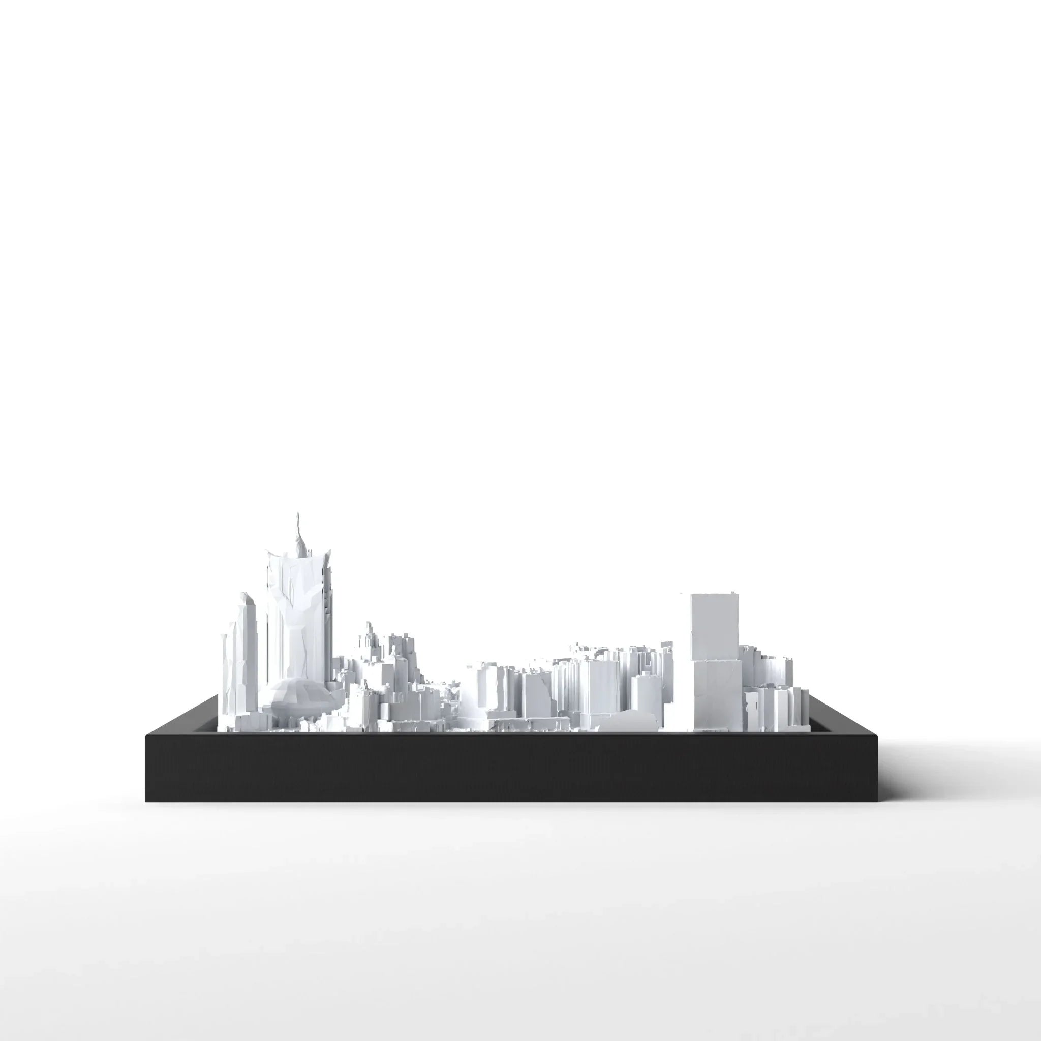 3D gedrucktes Stadtmodell Macau eingerahmt für deine Wand - CraftedCity
