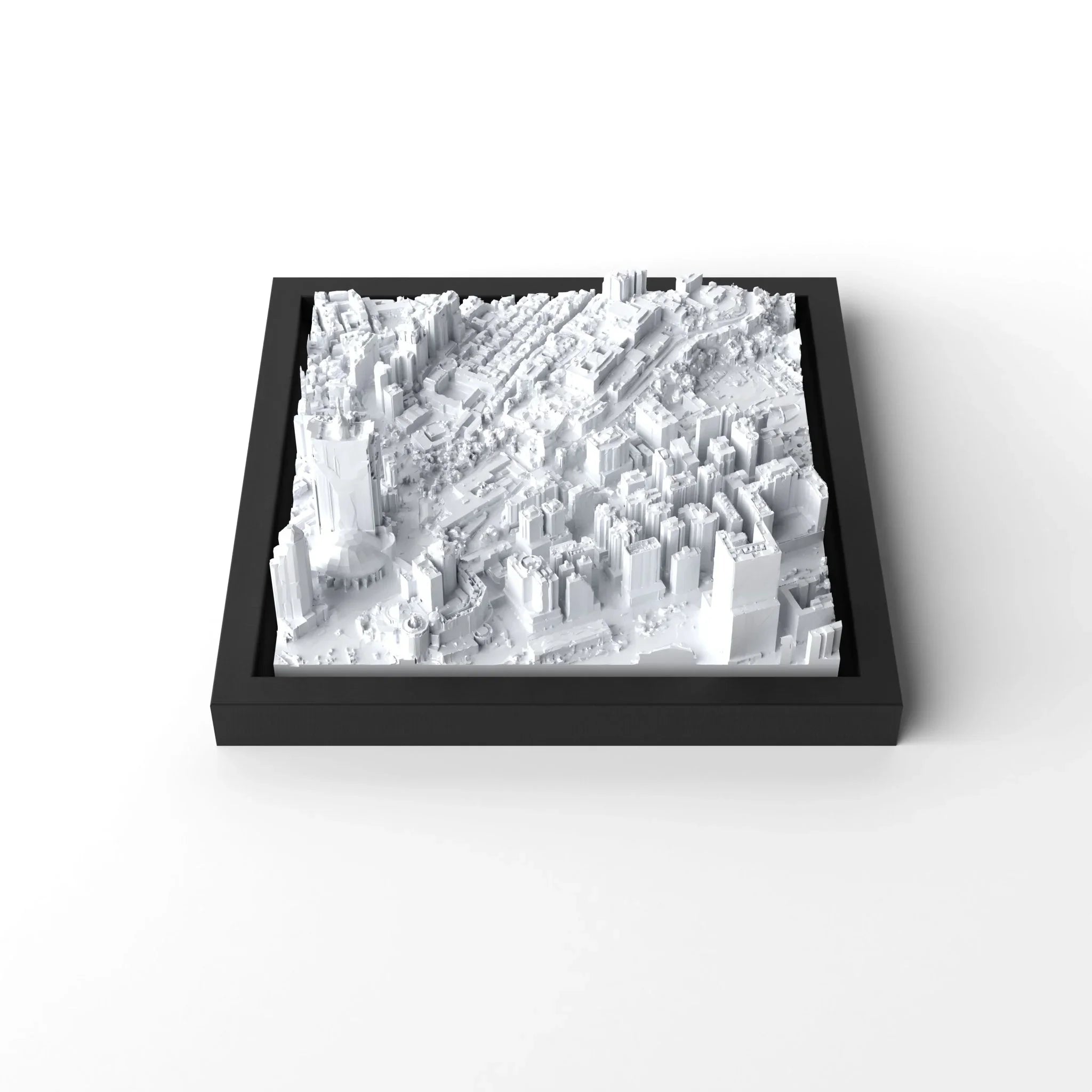 3D gedrucktes Stadtmodell Macau eingerahmt für deine Wand - CraftedCity