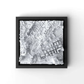 3D gedrucktes Stadtmodell Macau eingerahmt für deine Wand - CraftedCity