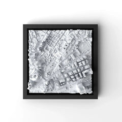 3D gedrucktes Stadtmodell Macau eingerahmt für deine Wand - CraftedCity