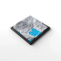 3D gedrucktes Stadtmodell Monaco eingerahmt für deine Wand - CraftedCity