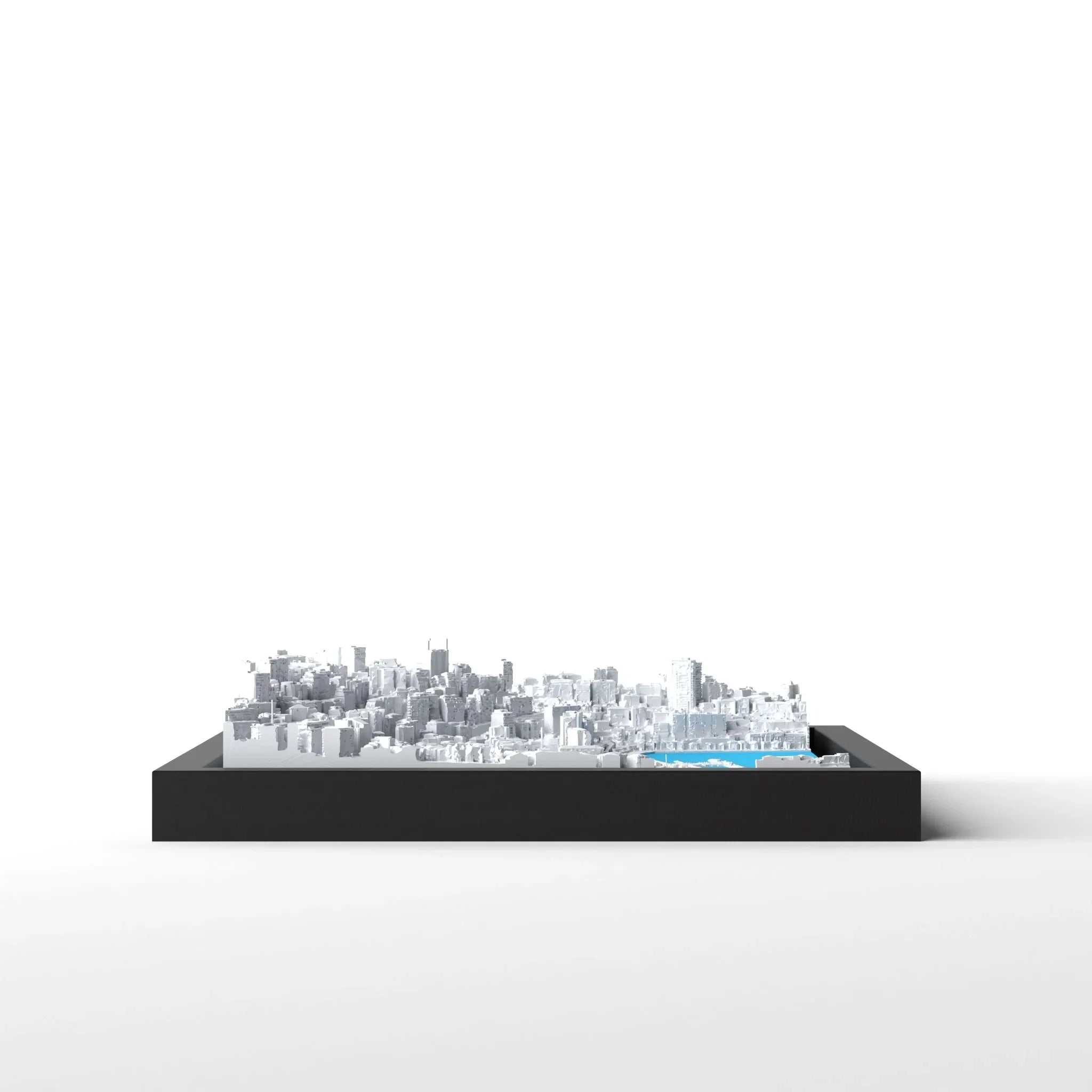 3D gedrucktes Stadtmodell Monaco eingerahmt für deine Wand - CraftedCity