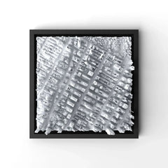 3D gedrucktes Stadtmodell New York - Midtown Manhatten eingerahmt für deine Wand - CraftedCity