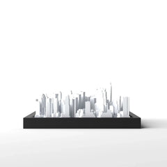 3D gedrucktes Stadtmodell New York - Midtown Manhatten eingerahmt für deine Wand - CraftedCity