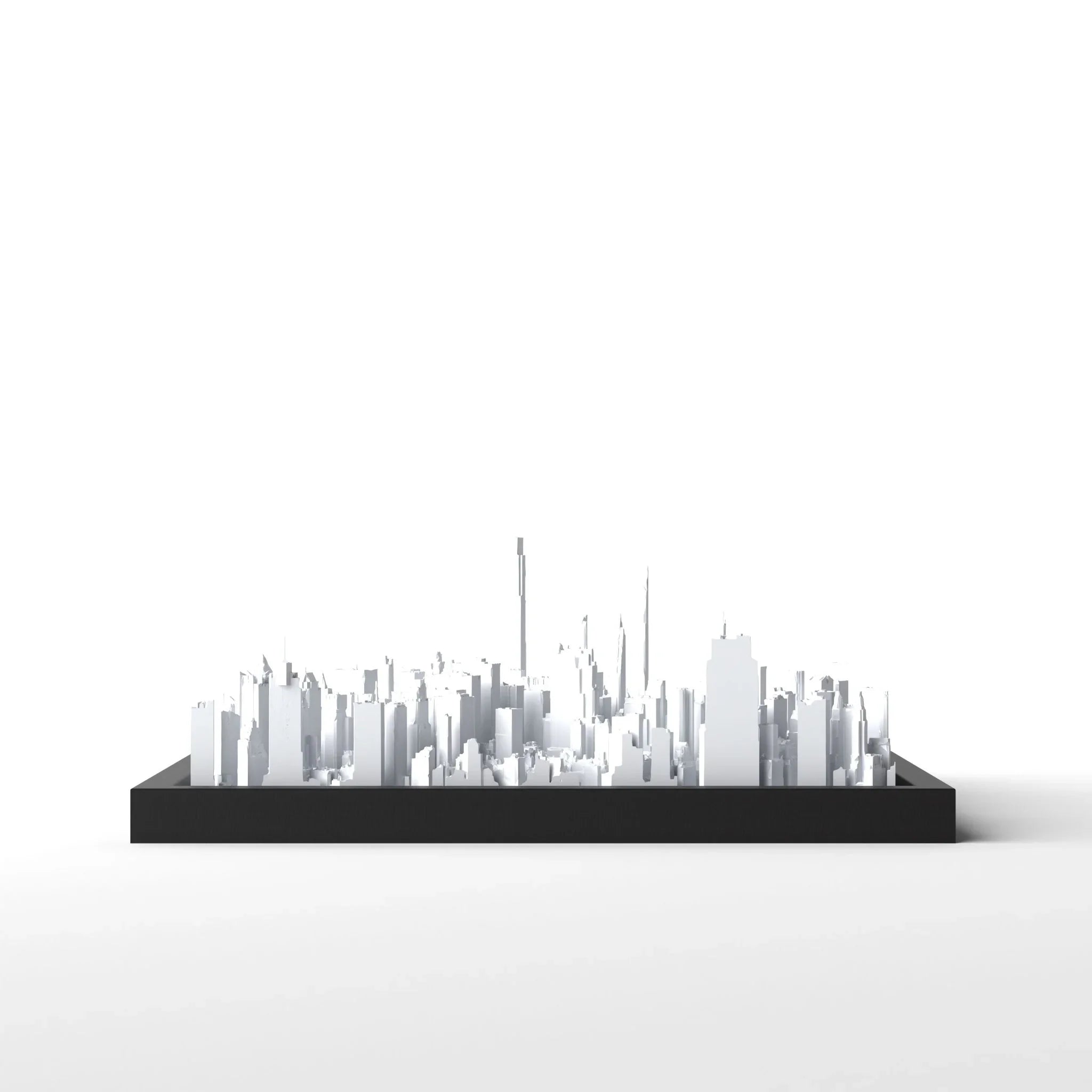 3D gedrucktes Stadtmodell New York - Midtown Manhatten eingerahmt für deine Wand - CraftedCity