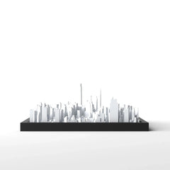 3D gedrucktes Stadtmodell New York - Midtown Manhatten eingerahmt für deine Wand - CraftedCity