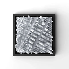 3D gedrucktes Stadtmodell New York - Midtown Manhatten eingerahmt für deine Wand - CraftedCity