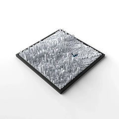 3D gedrucktes Stadtmodell New York - Midtown Manhatten eingerahmt für deine Wand - CraftedCity