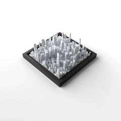 3D gedrucktes Stadtmodell New York - Midtown Manhatten eingerahmt für deine Wand - CraftedCity