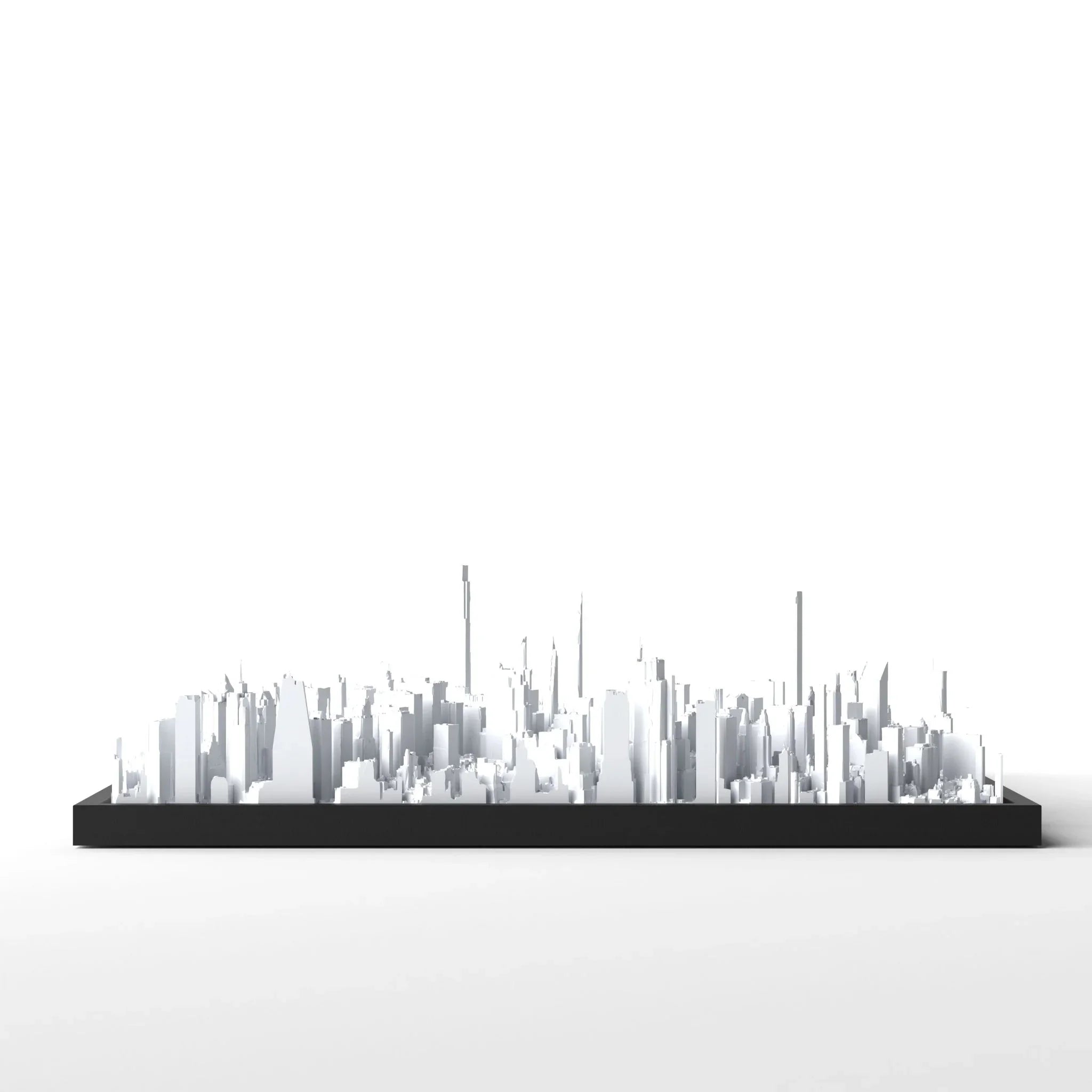 3D gedrucktes Stadtmodell New York - Midtown Manhatten eingerahmt für deine Wand - CraftedCity