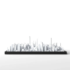 3D gedrucktes Stadtmodell New York - Midtown Manhatten eingerahmt für deine Wand - CraftedCity