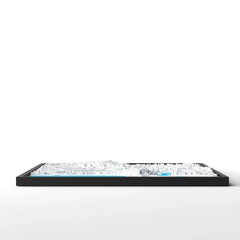 3D gedrucktes Stadtmodell Nizza eingerahmt für deine Wand - CraftedCity