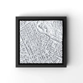 3D gedrucktes Stadtmodell Nizza eingerahmt für deine Wand - CraftedCity