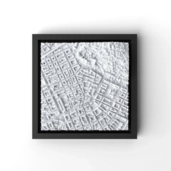 3D gedrucktes Stadtmodell Nizza eingerahmt für deine Wand - CraftedCity