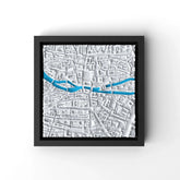 3D gedrucktes Stadtmodell Nürnberg eingerahmt für deine Wand - CraftedCity