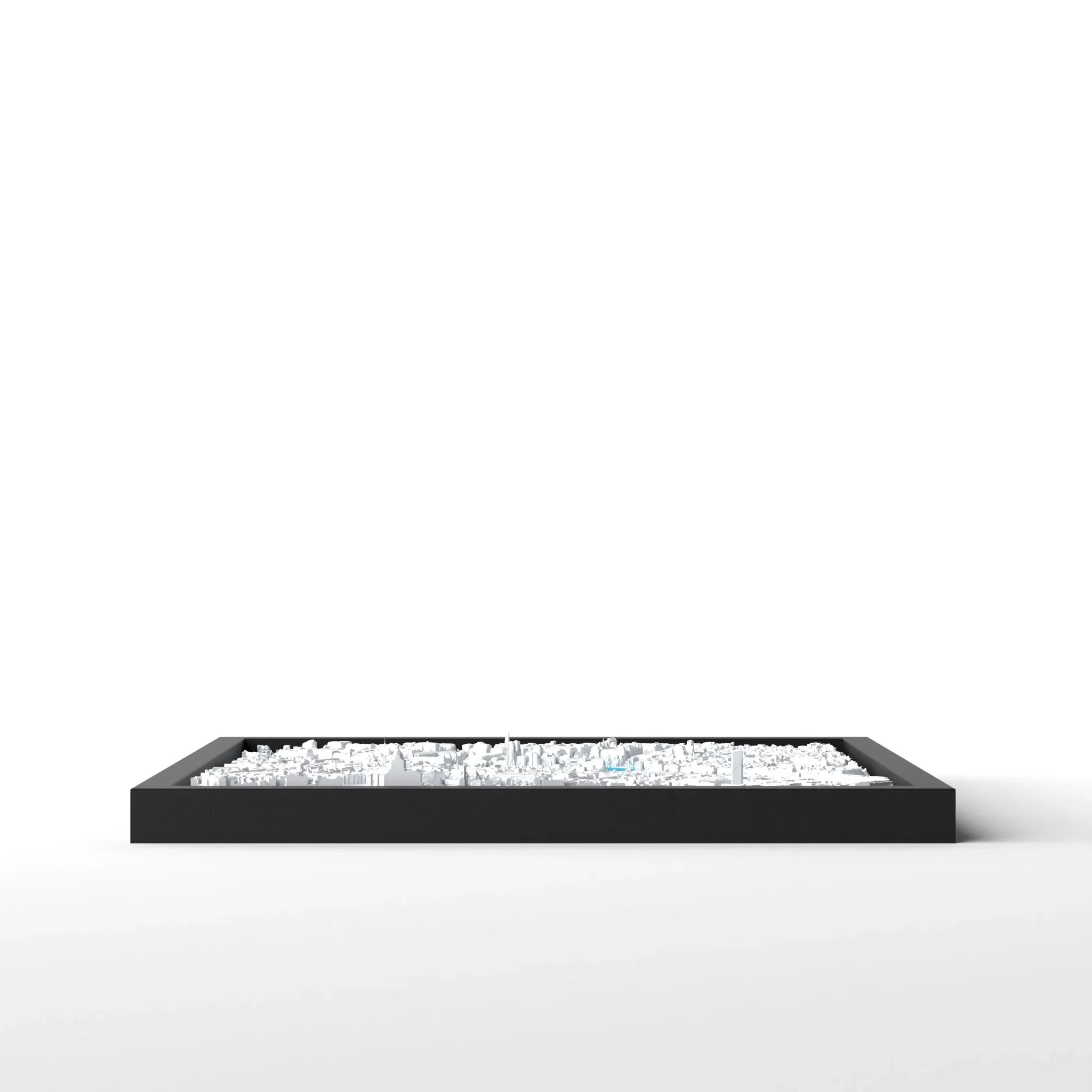 3D gedrucktes Stadtmodell Paris eingerahmt für deine Wand - CraftedCity