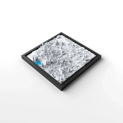 3D gedrucktes Stadtmodell Perth eingerahmt für deine Wand - CraftedCity