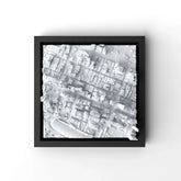 3D gedrucktes Stadtmodell Perth eingerahmt für deine Wand - CraftedCity