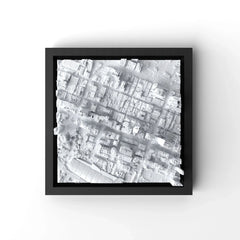 3D gedrucktes Stadtmodell Perth eingerahmt für deine Wand - CraftedCity