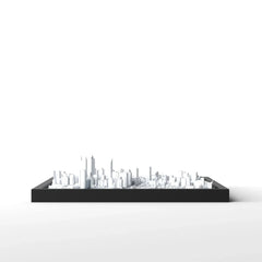 3D gedrucktes Stadtmodell Perth eingerahmt für deine Wand - CraftedCity