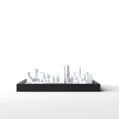 3D gedrucktes Stadtmodell Perth eingerahmt für deine Wand - CraftedCity