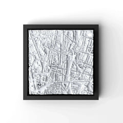 3D gedrucktes Stadtmodell Porto eingerahmt für deine Wand - CraftedCity