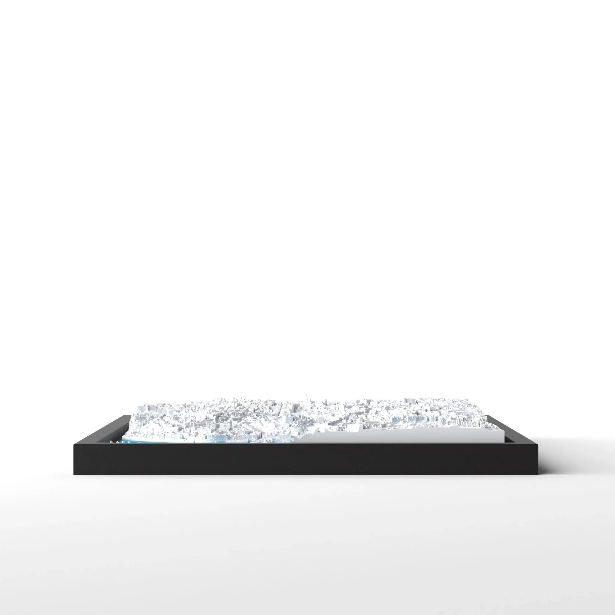 3D gedrucktes Stadtmodell Porto eingerahmt für deine Wand - CraftedCity