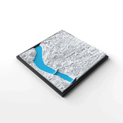 3D gedrucktes Stadtmodell Porto eingerahmt für deine Wand - CraftedCity