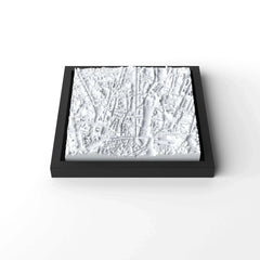 3D gedrucktes Stadtmodell Porto eingerahmt für deine Wand - CraftedCity