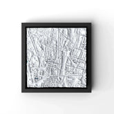 3D gedrucktes Stadtmodell Porto eingerahmt für deine Wand - CraftedCity