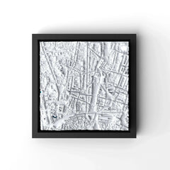 3D gedrucktes Stadtmodell Porto eingerahmt für deine Wand - CraftedCity