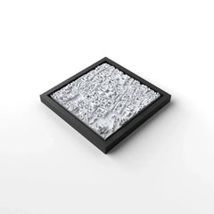 3D gedrucktes Stadtmodell Rom eingerahmt für deine Wand - CraftedCity