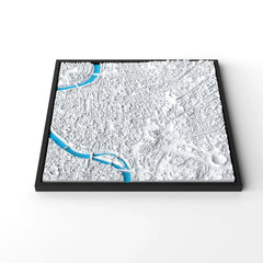 3D gedrucktes Stadtmodell Rom eingerahmt für deine Wand - CraftedCity