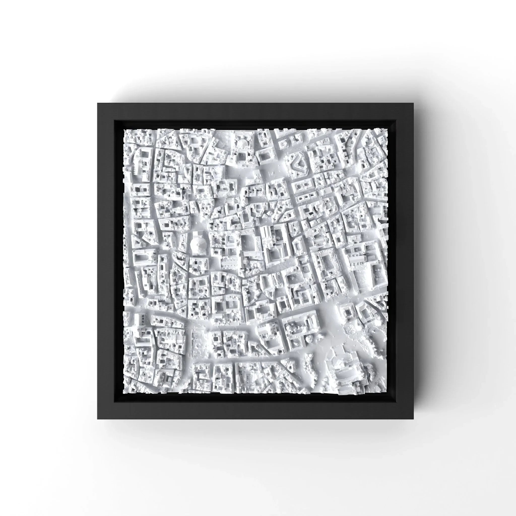 3D gedrucktes Stadtmodell Rom eingerahmt für deine Wand - CraftedCity