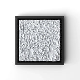 3D gedrucktes Stadtmodell Rom eingerahmt für deine Wand - CraftedCity
