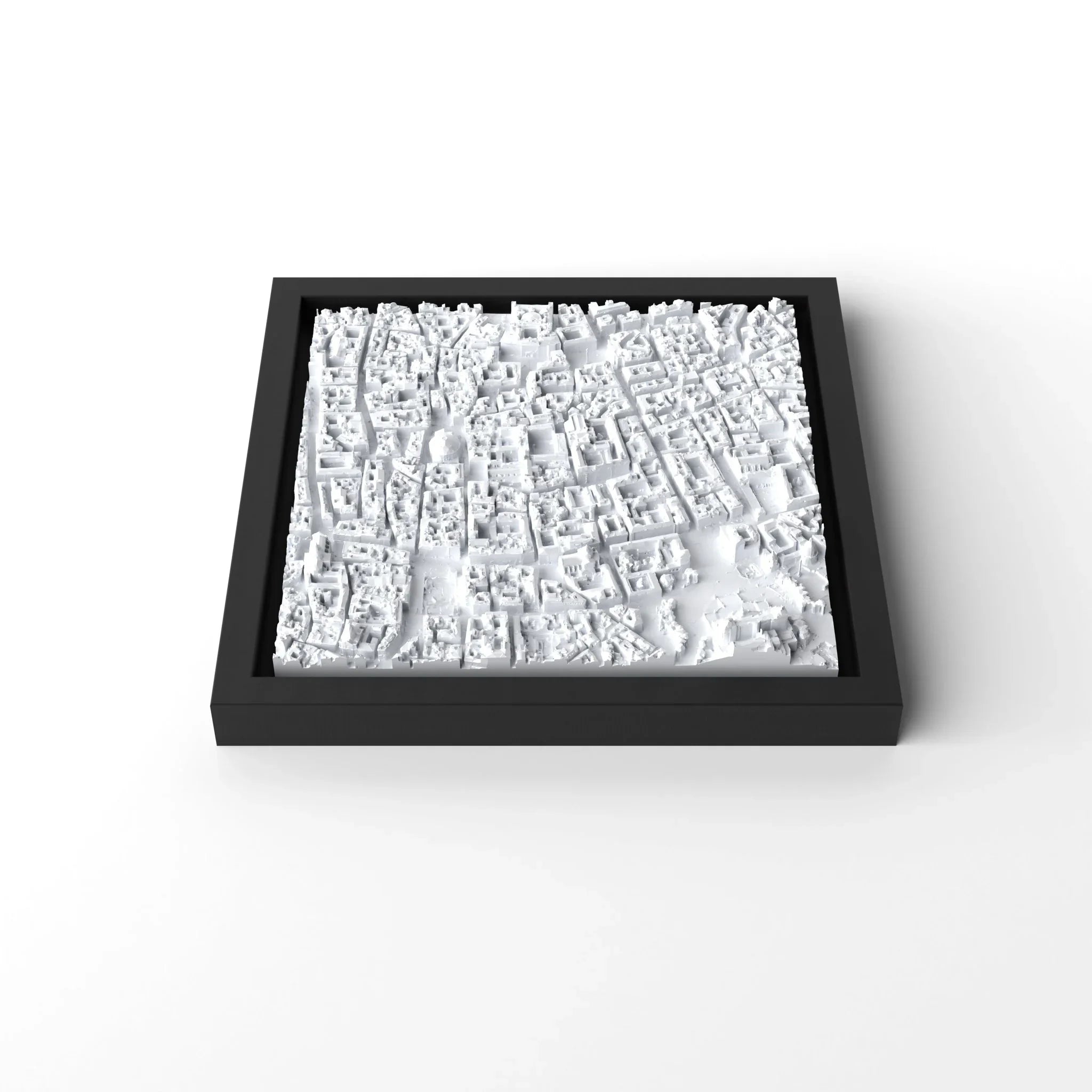 3D gedrucktes Stadtmodell Rom eingerahmt für deine Wand - CraftedCity