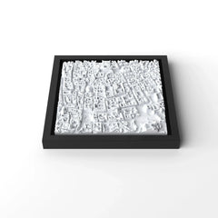 3D gedrucktes Stadtmodell Rom eingerahmt für deine Wand - CraftedCity
