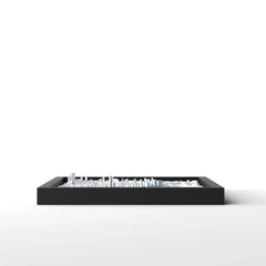 3D gedrucktes Stadtmodell Rotterdam eingerahmt für deine Wand - CraftedCity