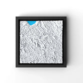 3D gedrucktes Stadtmodell Saint - Tropez eingerahmt für deine Wand - CraftedCity