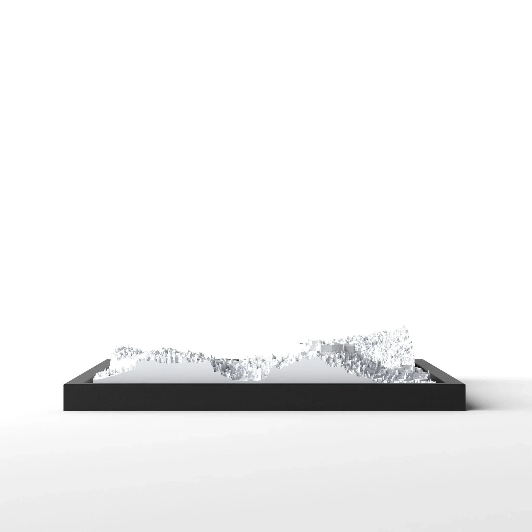 3D gedrucktes Stadtmodell Salzburg eingerahmt für deine Wand - CraftedCity