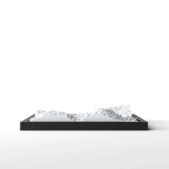 3D gedrucktes Stadtmodell Salzburg eingerahmt für deine Wand - CraftedCity