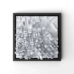 3D gedrucktes Stadtmodell San Francisco eingerahmt für deine Wand - CraftedCity