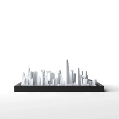 3D gedrucktes Stadtmodell San Francisco eingerahmt für deine Wand - CraftedCity