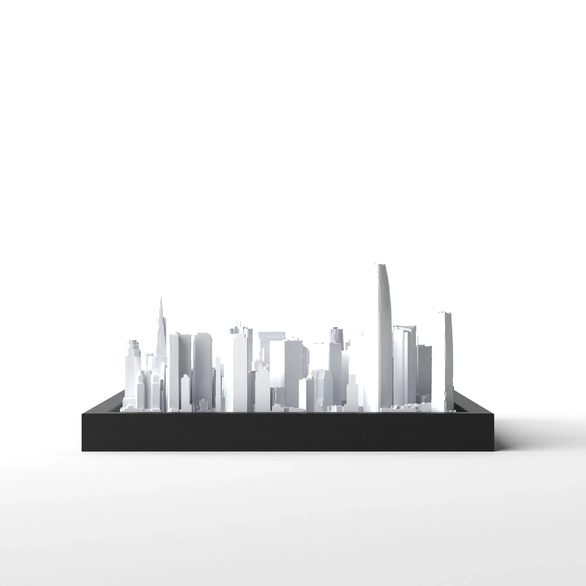 3D gedrucktes Stadtmodell San Francisco eingerahmt für deine Wand - CraftedCity